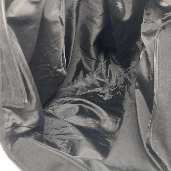 Victoria's Secret Sequined Weekender Tote Bag Pink Silver Striped Spell Out Y2K - Picture 10 of 12